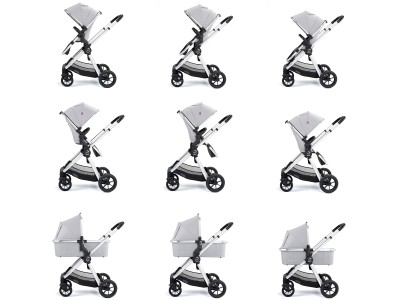 Babymore Memore V2 Travel System 13 Piece Pecan i-Size – Silver