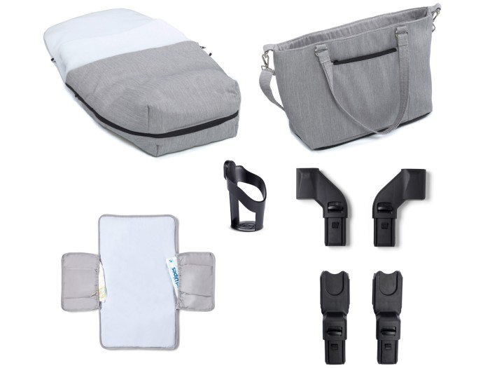 Babymore Memore V2 Travel System 13 Piece Pecan i-Size – Silver