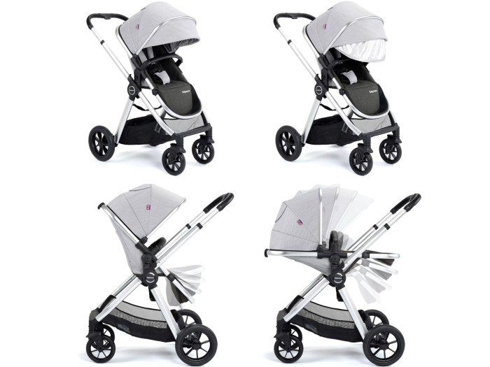 Babymore Memore V2 Travel System 13 Piece Pecan i-Size – Silver
