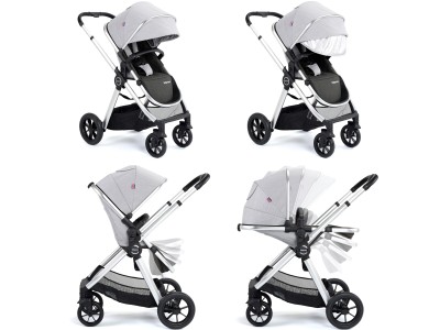 Babymore Memore V2 Travel System 13 Piece Pecan i-Size – Silver