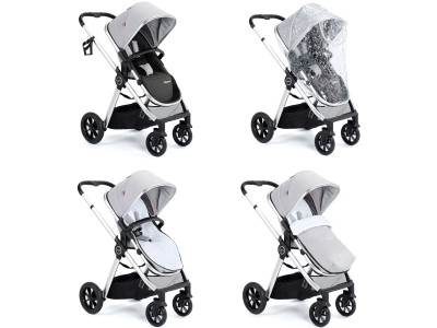 Babymore Memore V2 Travel System 13 Piece Pecan i-Size – Silver
