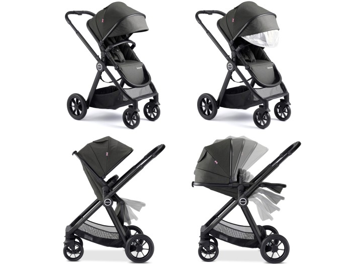 Babymore MeMore V2 Pram Pushchair - Black
