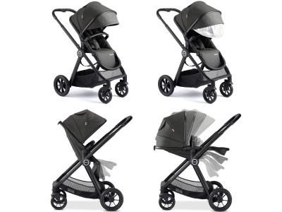 Babymore MeMore V2 Pram Pushchair - Black