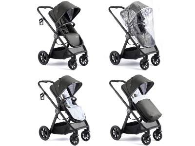Babymore MeMore V2 Pram Pushchair - Black