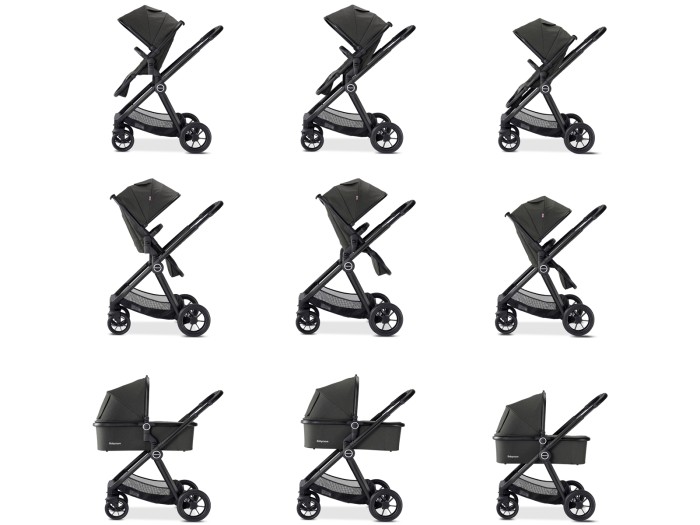 Babymore Memore V2 Travel System 13 Piece Pecan i-Size – Black