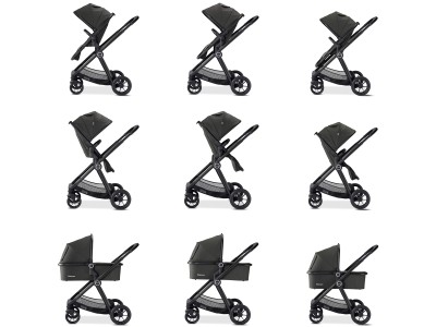 Babymore Memore V2 Travel System 13 Piece Pecan i-Size – Black