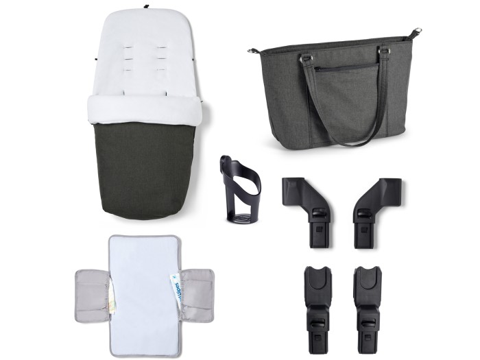 Babymore Memore V2 Travel System 13 Piece Pecan i-Size – Black