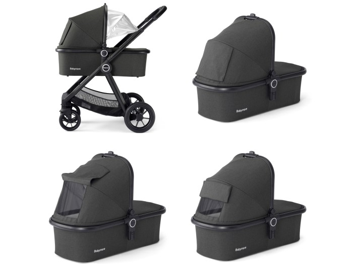 Babymore Memore V2 Travel System 13 Piece Pecan i-Size – Black