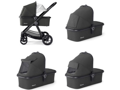 Babymore Memore V2 Travel System 13 Piece Pecan i-Size – Black