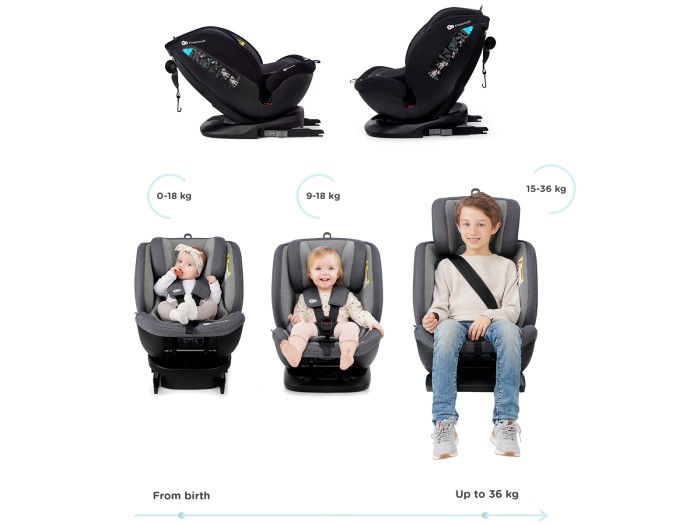 Kinderkraft XPEDITION 360° Rotating Car Seat - Black