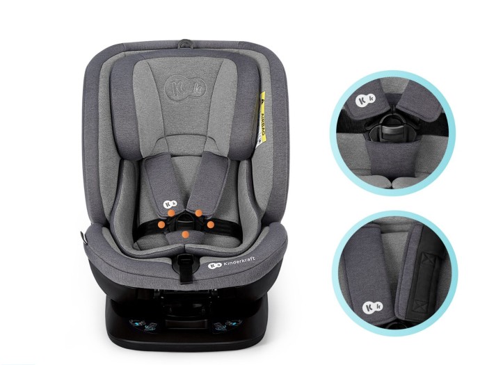 Kinderkraft XPEDITION 360° Rotating Car Seat - Grey