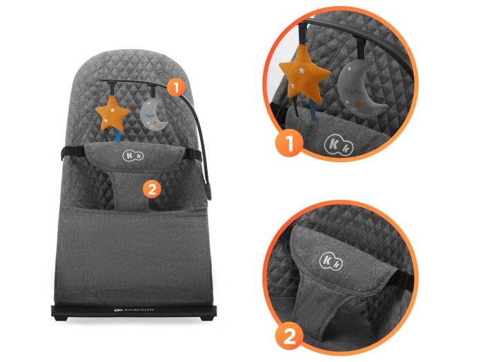 Kinderkraft MIMI reclined cradle - Grey