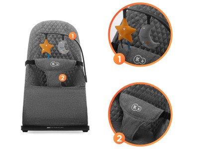 Kinderkraft MIMI reclined cradle - Grey