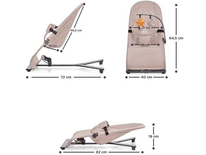 Kinderkraft MIMI reclined cradle - Beige