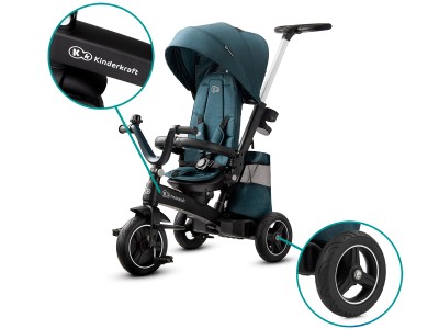 Kinderkraft Easytwist Tricycle - Midnight Green
