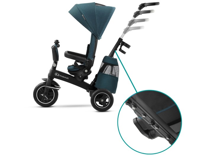 Kinderkraft Easytwist Tricycle - Midnight Green