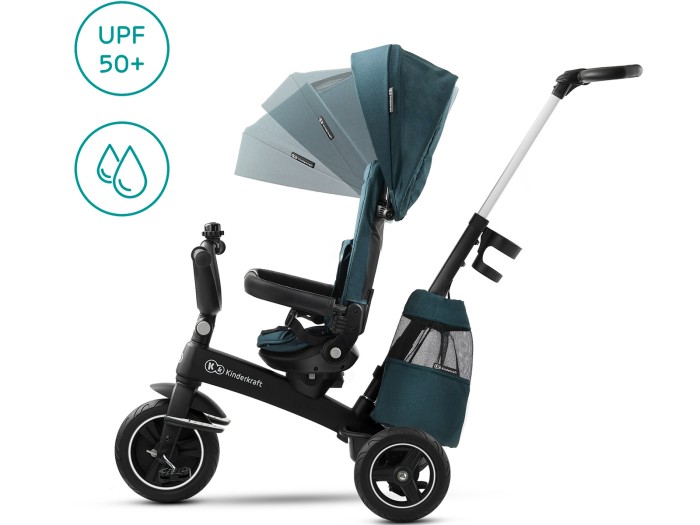 Kinderkraft Easytwist Tricycle - Midnight Green