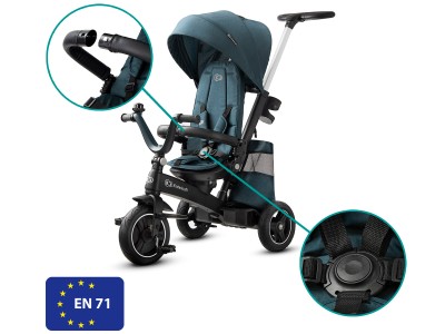 Kinderkraft Easytwist Tricycle - Midnight Green