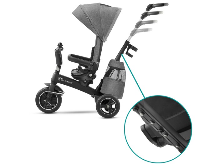 Kinderkraft Easytwist Tricycle - Platinum Grey