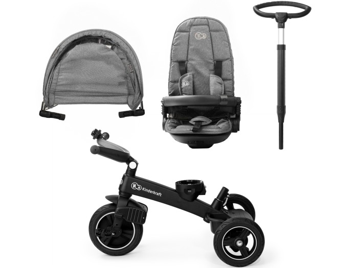 Kinderkraft Easytwist Tricycle - Platinum Grey