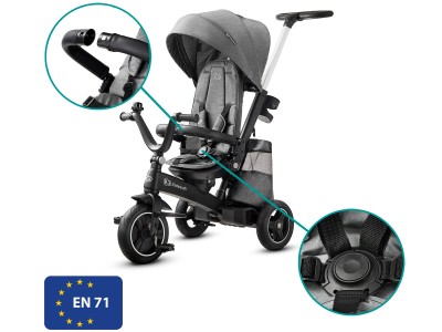 Kinderkraft Easytwist Tricycle - Platinum Grey