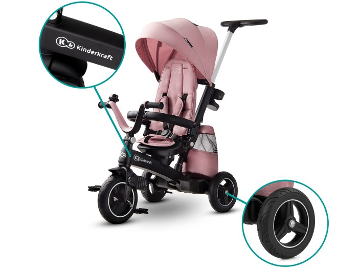 Kinderkraft Easytwist Tricycle - Mauvelous Pink