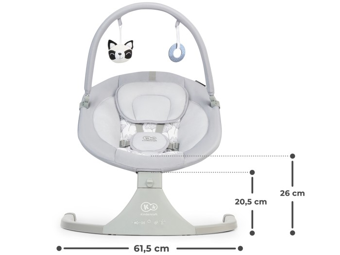 Kinderkraft Luli Baby Rocker - Grey